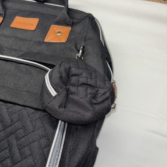 Black LOVEVOOK Diaper Bag Backpack‎ Waterproof Quilted Travel Nappy Bag - Picture 6 of 8